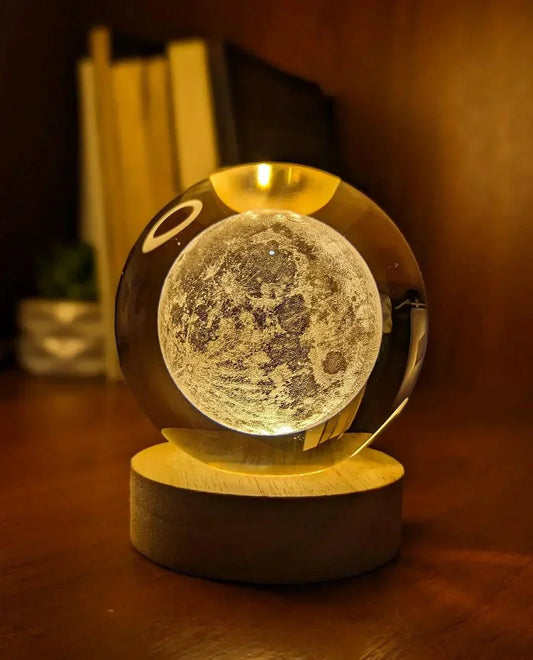 3D Crystal Ball Light, Glowing Planet