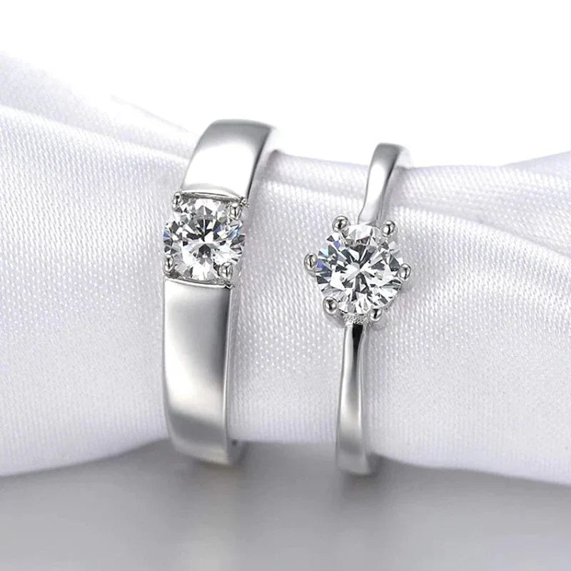 Silver Couple Rings