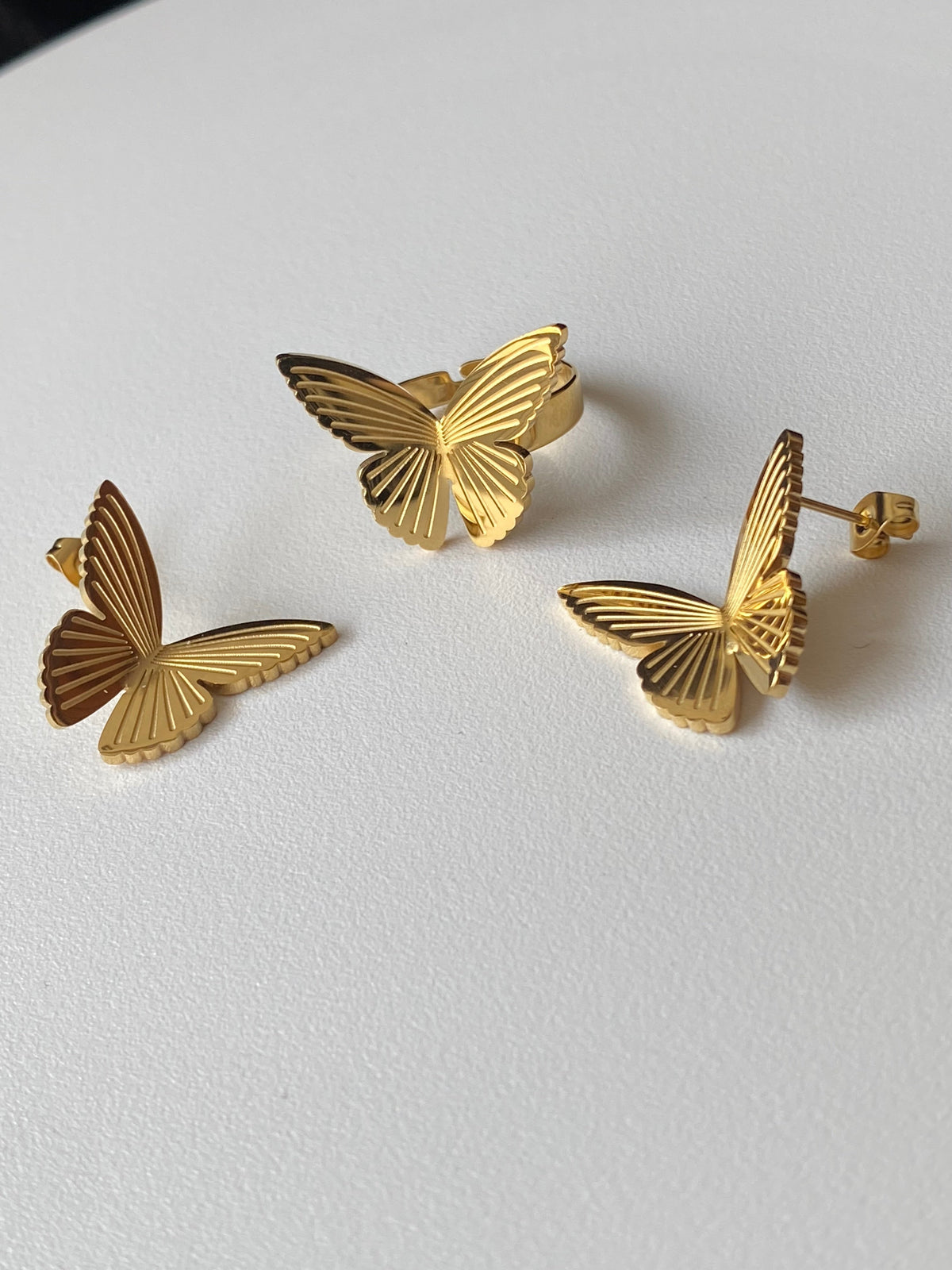 Frosted Butterfly  necklace set