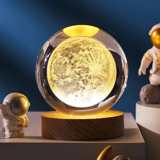 3D Crystal Ball Light, Glowing Planet