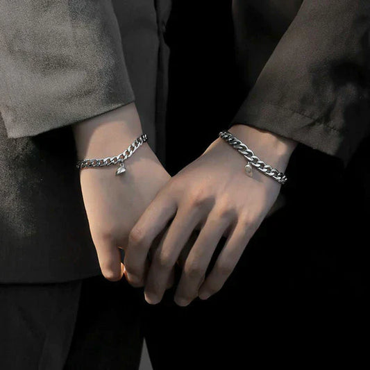 COUPLE MAGNETIC ROUND SHAPE MAGNETIC BRACELET
